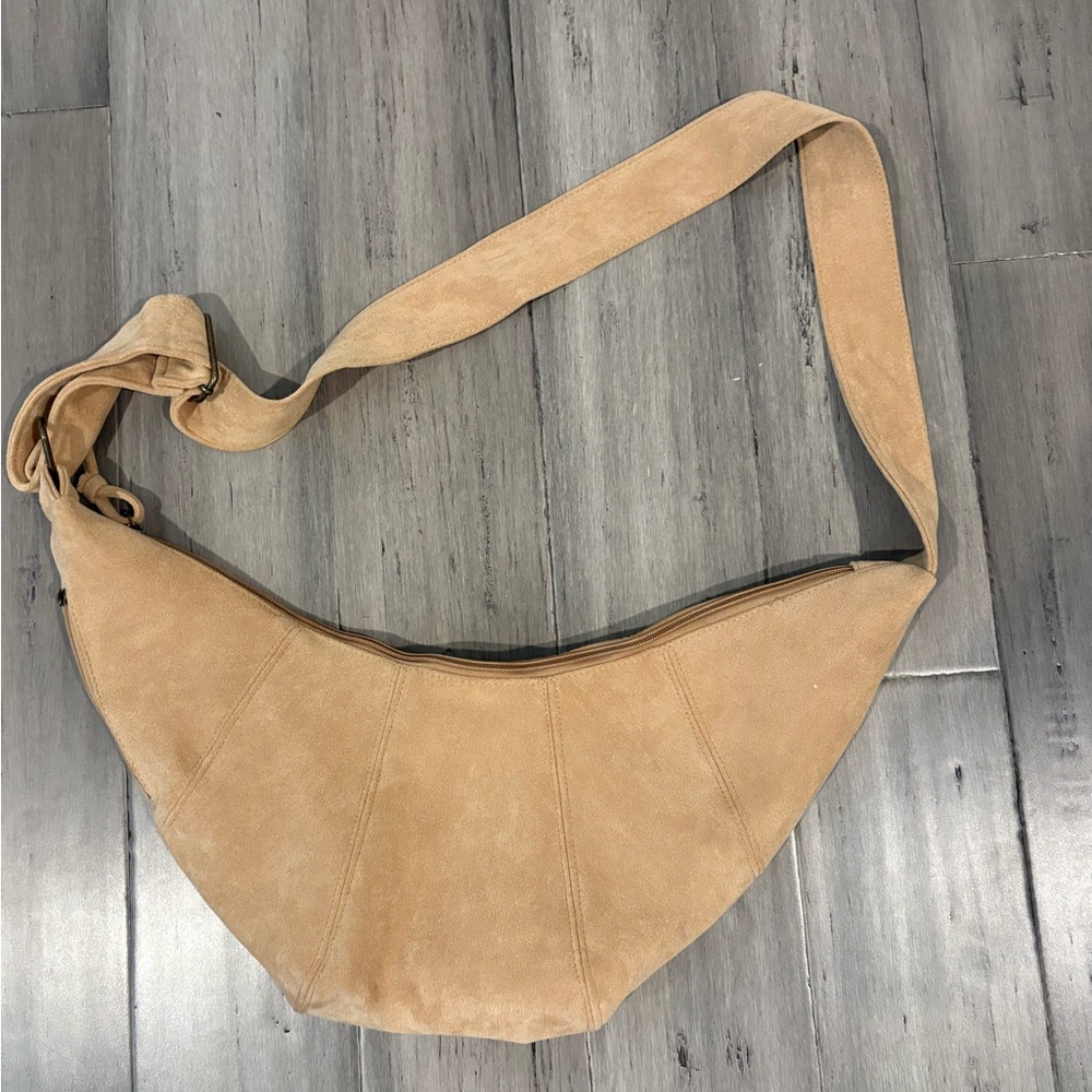 American Eagle Tan Suede moon Shoulder Bag